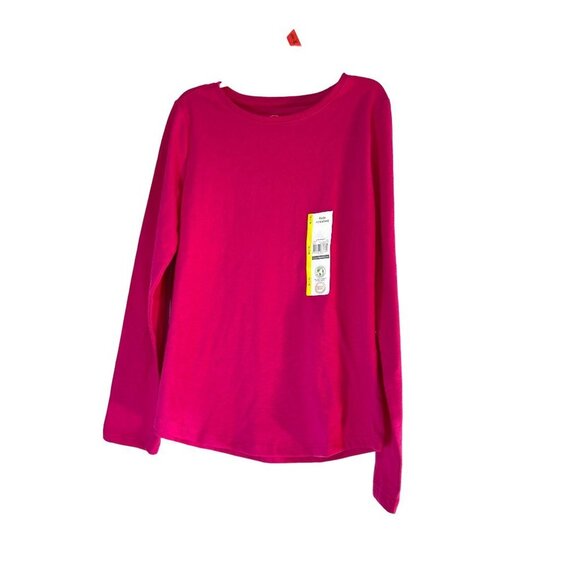 Wonder Nation Girls Long Sleeve Tee Pink Size M 7-8 NWT - Picture 1 of 6